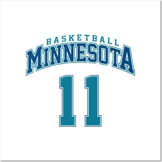 Minnesota Basketball - Player Number 11 Wall Art by Cemploex_Art